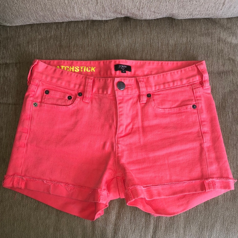 FINAL OFFER: J.Crew Neon Coral denim shorts